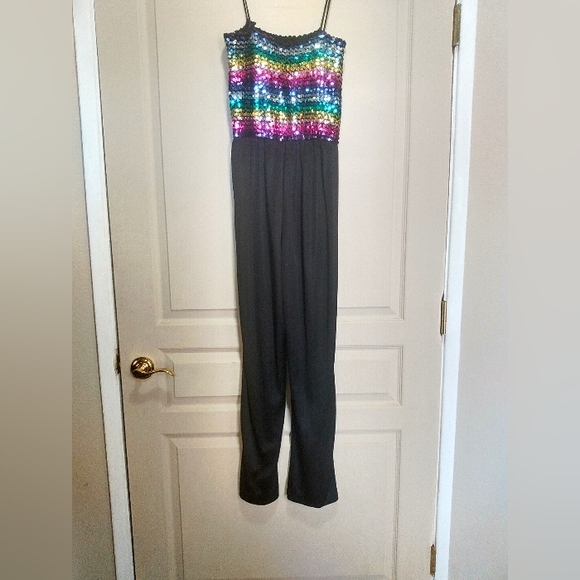 Vintage 70's Rainbow Beaded Jumpsuit Dress. - Picture 2 of 5